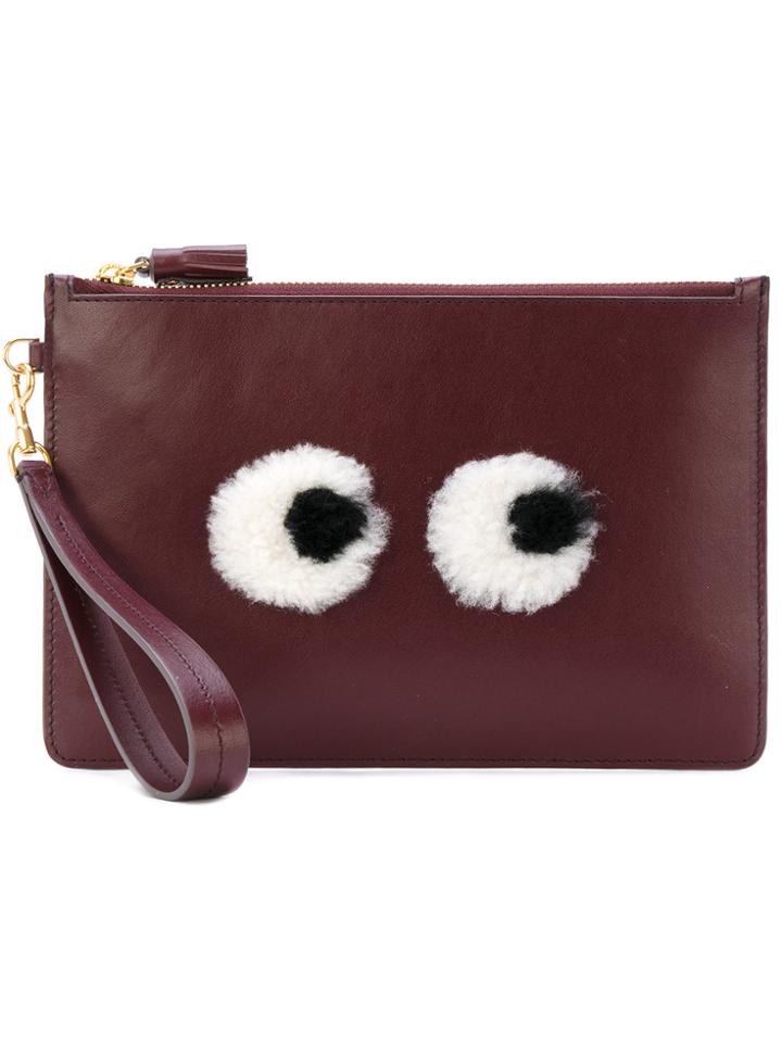 Anya Hindmarch 'eyes' Clutch Bag - Pink & Purple