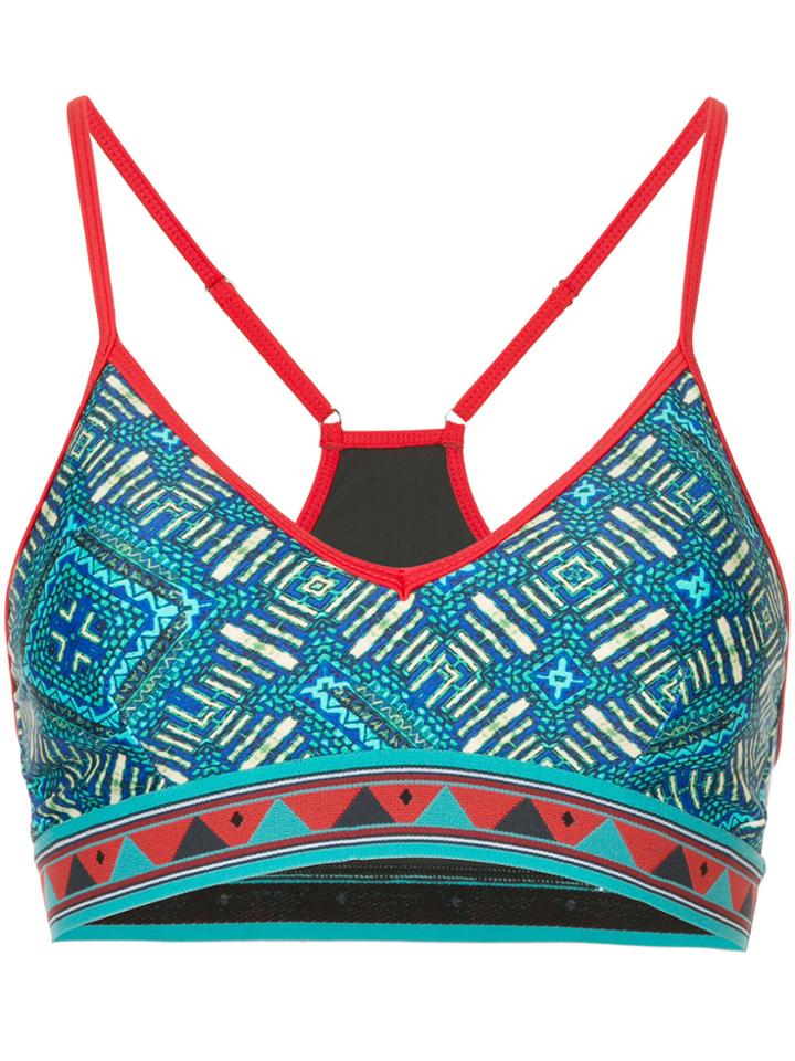 The Upside Aztec Print Compression Top - Blue