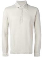 Massimo Alba Longsleeved Polo Shirt, Men's, Size: Medium, Nude/neutrals, Linen/flax