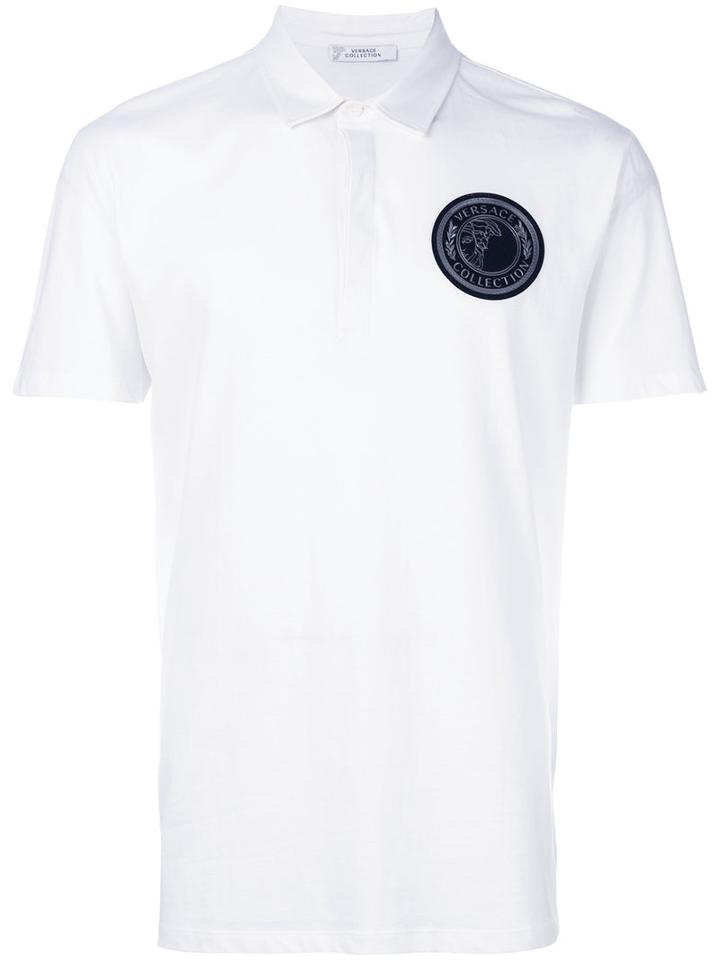 Versace Collection - Logo Embroidered Polo Shirt - Men - Cotton - Xl, White, Cotton