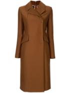 Nº21 Slim-fit Zipped Back Coat - Brown