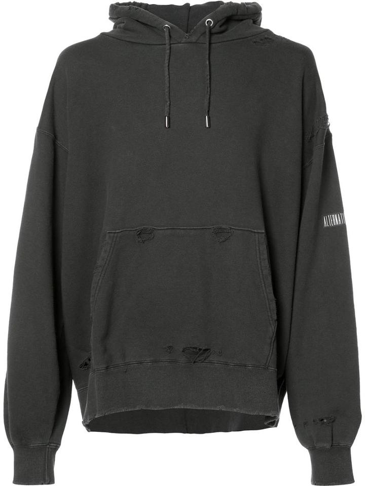 Jieda Super Damage Hoodie, Men's, Size: 2, Black, Cotton