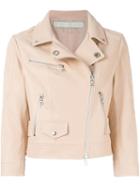 Drome Classic Biker Jacket, Women's, Size: Large, Pink/purple, Lamb Skin/acetate/cupro