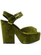 Essentiel Antwerp Platform Oletta Sandals - Green