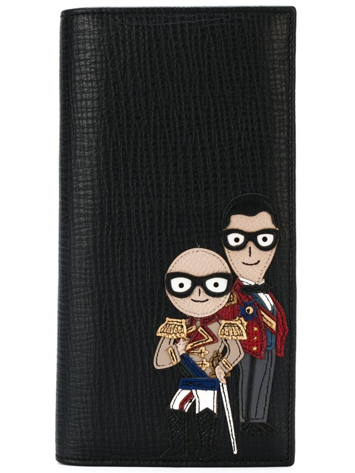 Dolce & Gabbana Wallet With Designers' Patches - Black
