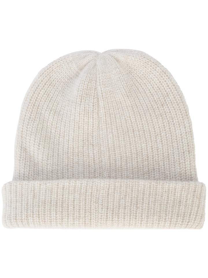 The Elder Statesman Watchman Beanie - White