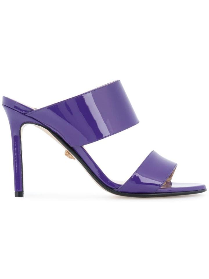 Versace Strappy Slip-on Sandals - Purple