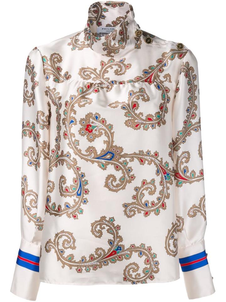 Philosophy Di Lorenzo Serafini Paisley Print Blouse, Women's, Size: 44, Polyester
