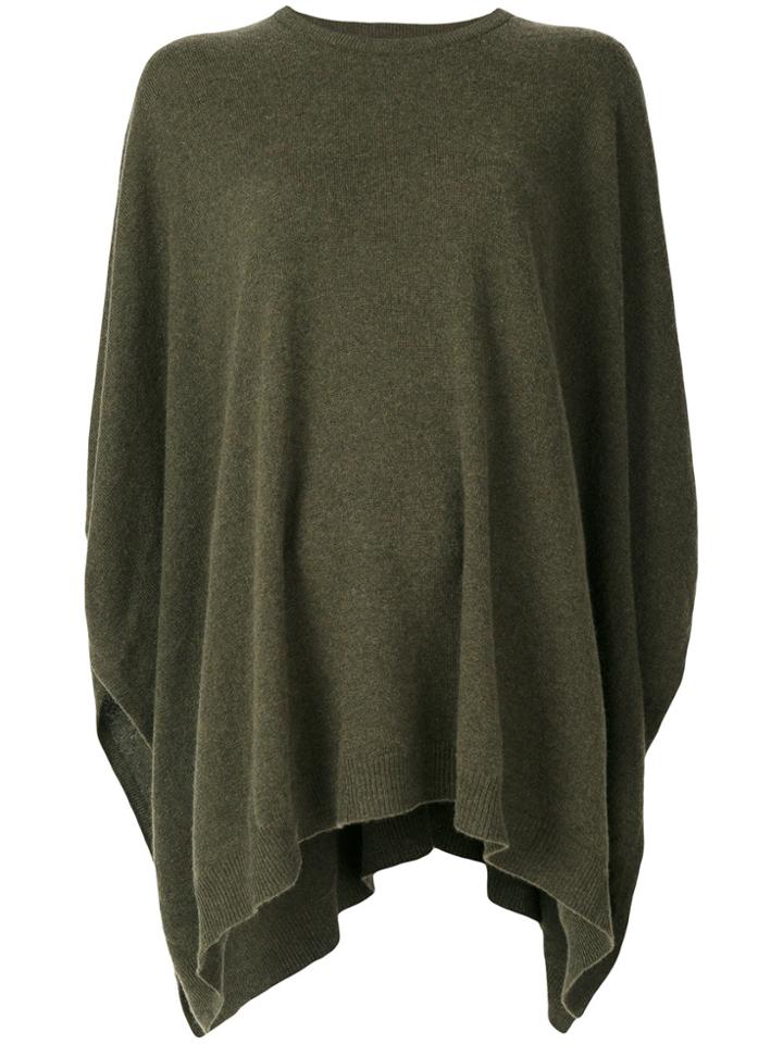 Pringle Of Scotland Round Neck Poncho - Green