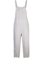 Transit Front Zip Pocket Dungarees - Silver