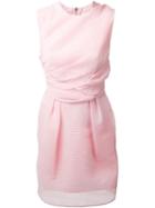 Carven Sleeveless Fitted Dress, Women's, Size: 40, Pink/purple, Cotton/polyamide/acetate
