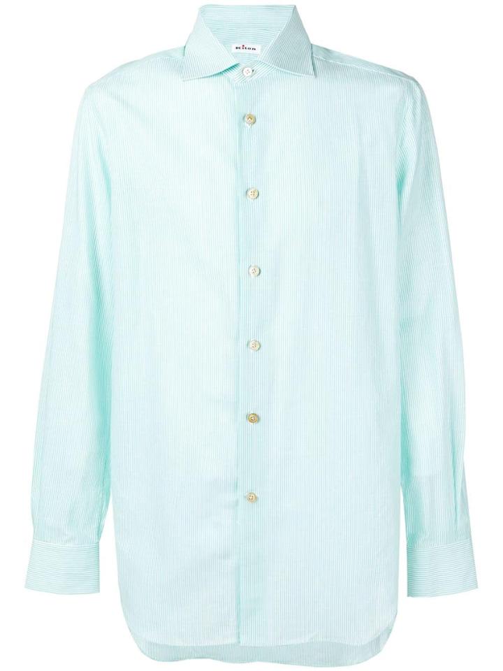 Kiton Plain Button Shirt - Green