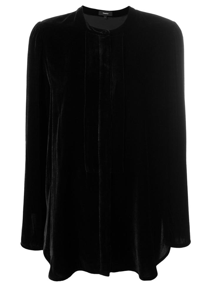 Theory Floaty Textured Top - Black