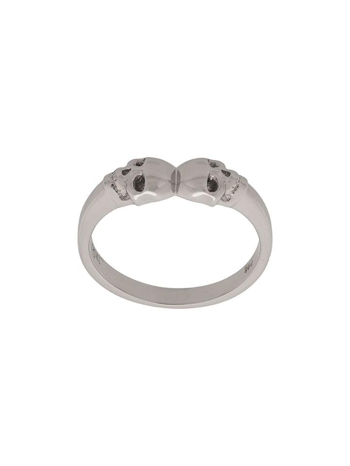 Northskull Atticus Twin Skull Ring - Metallic