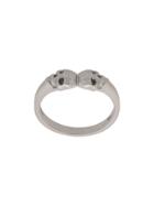 Northskull Atticus Twin Skull Ring - Metallic