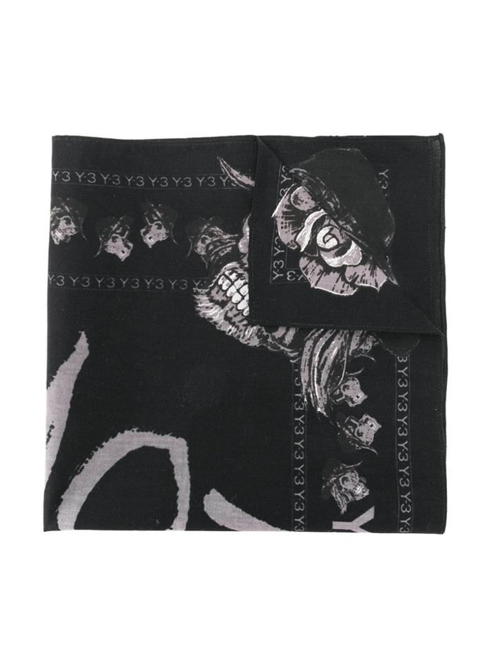 Y-3 Love Print Scarf - Black