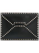 Garavani Rockstud Clutch - Men - Calf Leather/metal - One Size, Black, Calf Leather/metal, Valentino