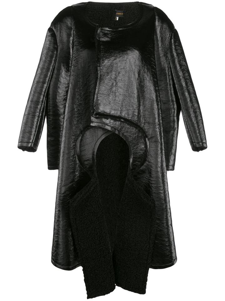 Comme Des Garçons Double-sleeve Flared Coat - Black