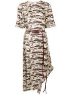 Victoria Beckham Camouflage Print Midi Dress - Neutrals