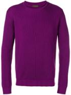 Altea Ribbed Knit Sweater - Pink & Purple