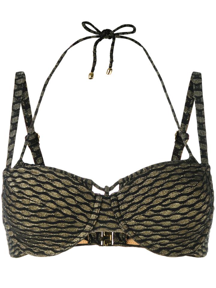 Marlies Dekkers Holi Vintage Plunge Balcony Bikini Top - Black