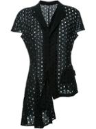 Yohji Yamamoto French Shortsleeved Shirt, Women's, Size: 2, Black, Cotton