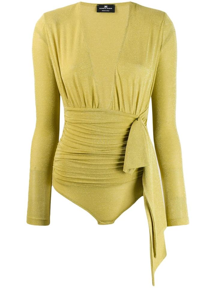 Elisabetta Franchi Plunge Bodie - Yellow