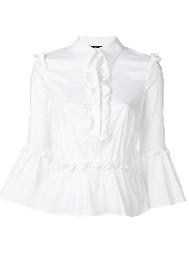 Elisabetta Franchi Classic Ruffled Shirt - White