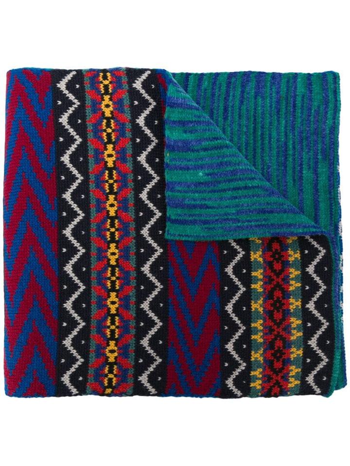 Missoni Pattern Mix Scarf - Blue