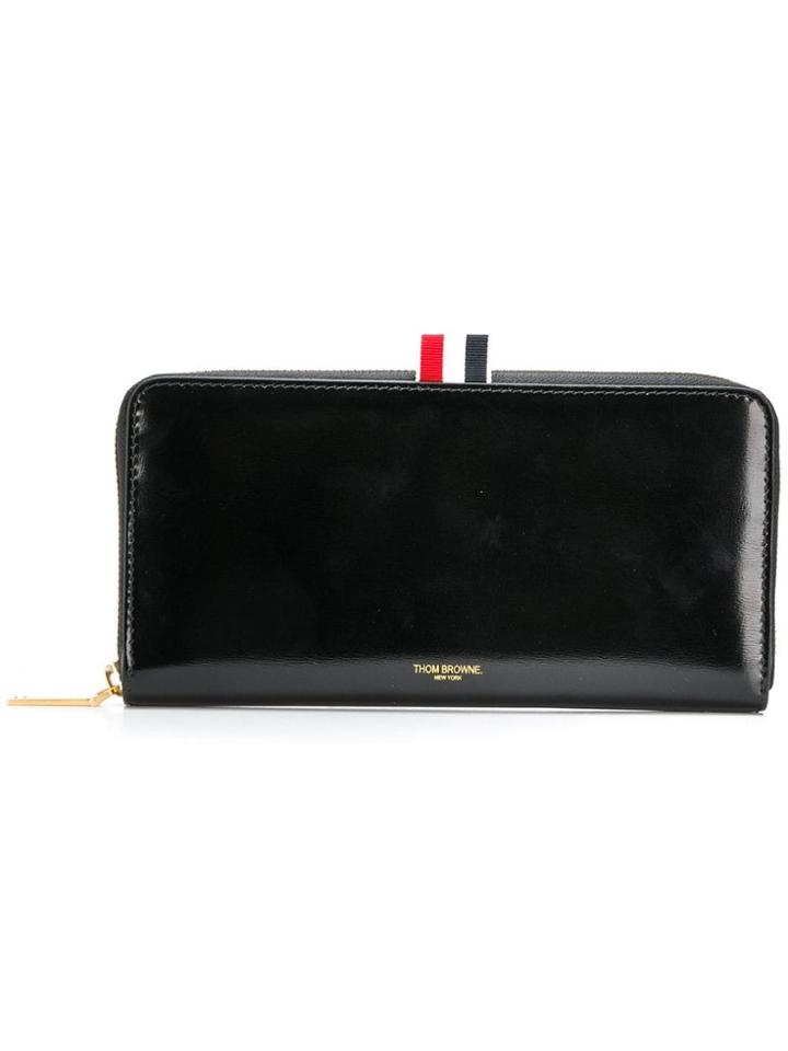 Thom Browne Half-zip Around Wallet - Black
