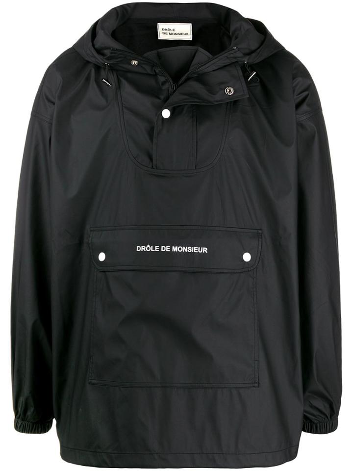 Drôle De Monsieur Hooded Waterproof Jacket - Black