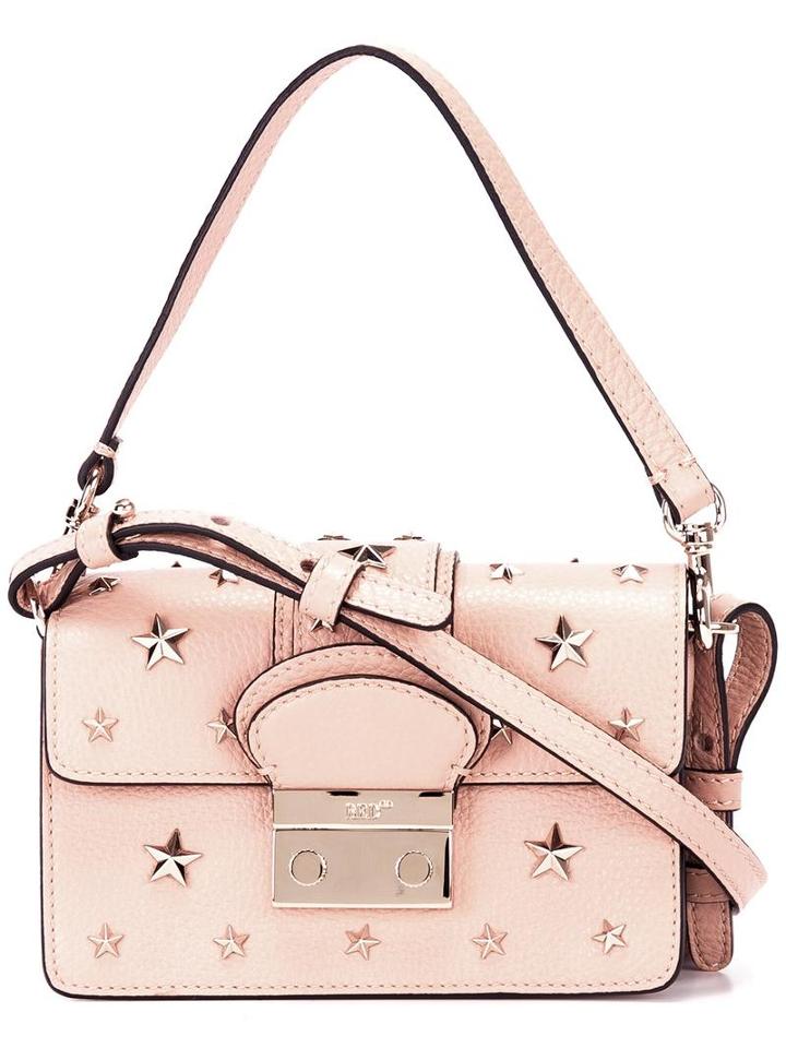 Red Valentino Gold-tone Stars Studded Tote, Women's, Pink/purple, Calf Leather/metal