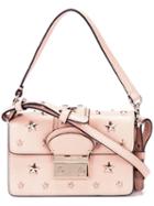 Red Valentino Gold-tone Stars Studded Tote, Women's, Pink/purple, Calf Leather/metal