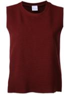 Cityshop Crew Neck Tank Top, Women's, Red, Acrylic/nylon/wool/polyurethane
