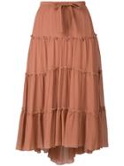 See By Chloé Tiered Midi Skirt - Brown