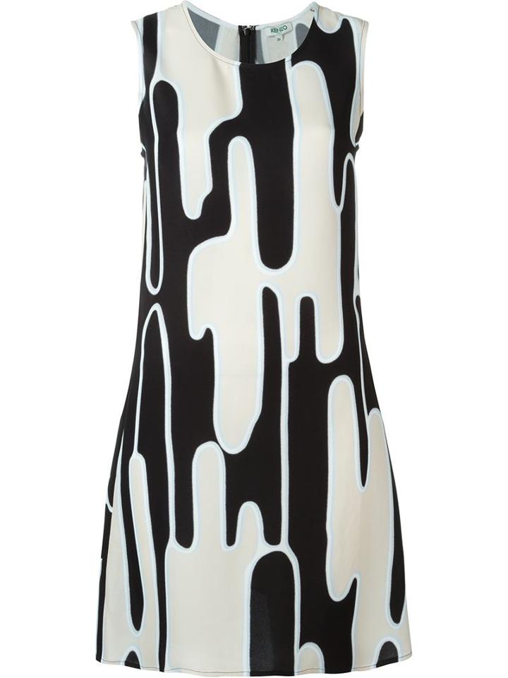 Kenzo Abstract Cactus Dress, Women's, Size: 38, Black, Viscose/polyester