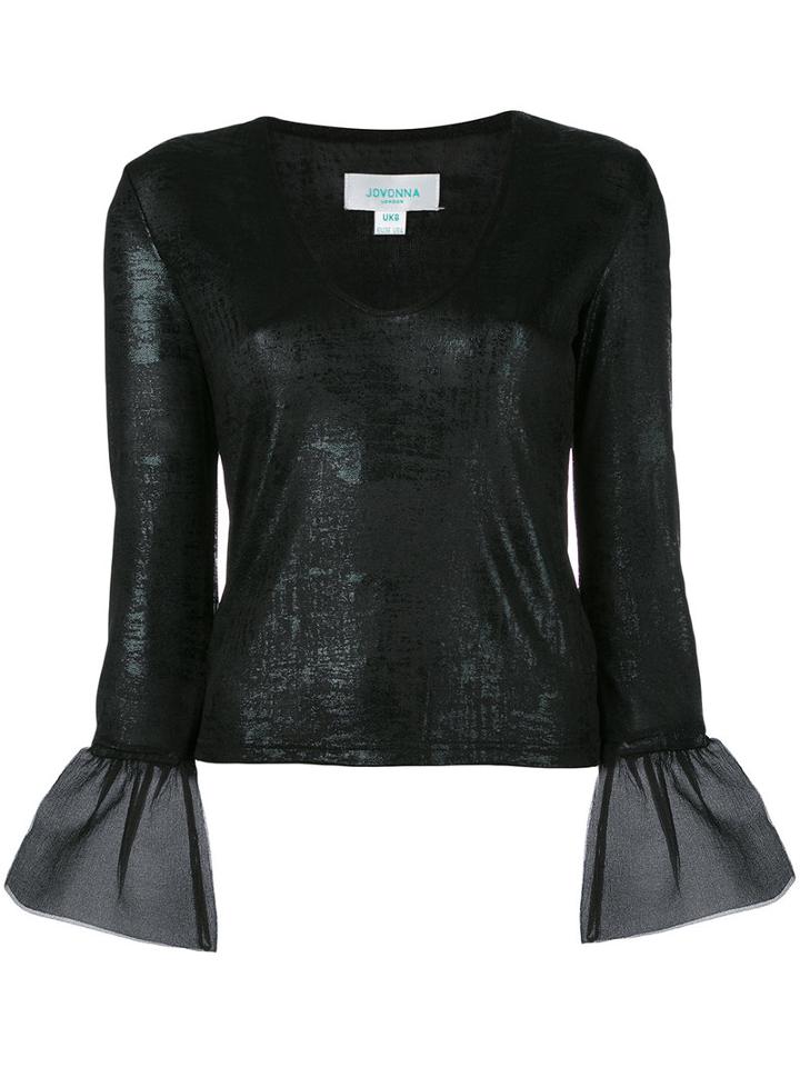 Jovanna - Bella Blouse - Women - Polyester/spandex/elastane - 10, Black, Polyester/spandex/elastane