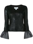 Jovanna - Bella Blouse - Women - Polyester/spandex/elastane - 10, Black, Polyester/spandex/elastane