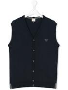 Armani Junior - Teen Knitted Waistcoat - Kids - Cotton/wool - 16 Yrs, Blue