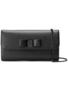 Salvatore Ferragamo Vara Bow Clutch - Black