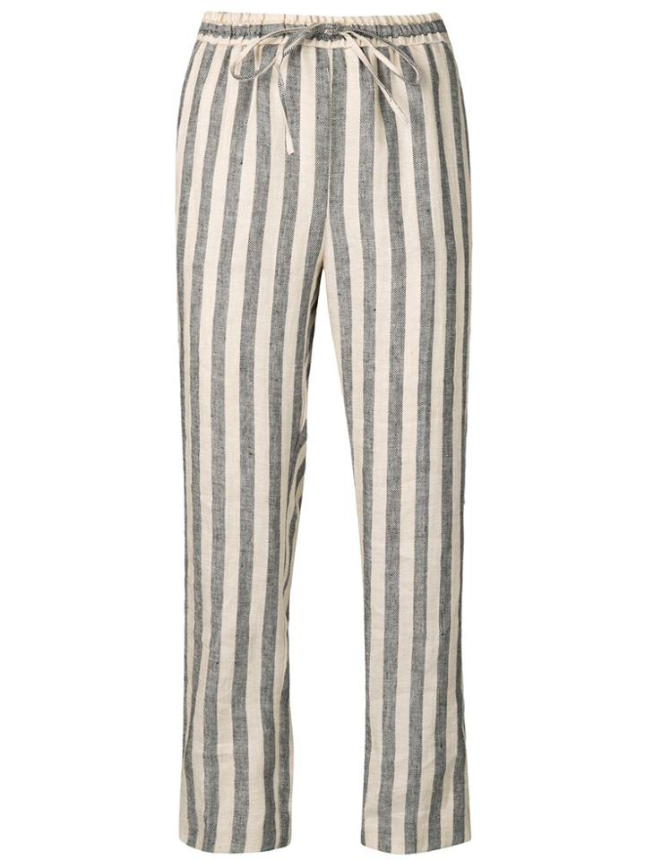 Twin-set Striped Drawstring Trousers - Neutrals
