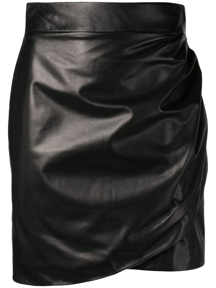 Versace Draped Effect Short Skirt - Black
