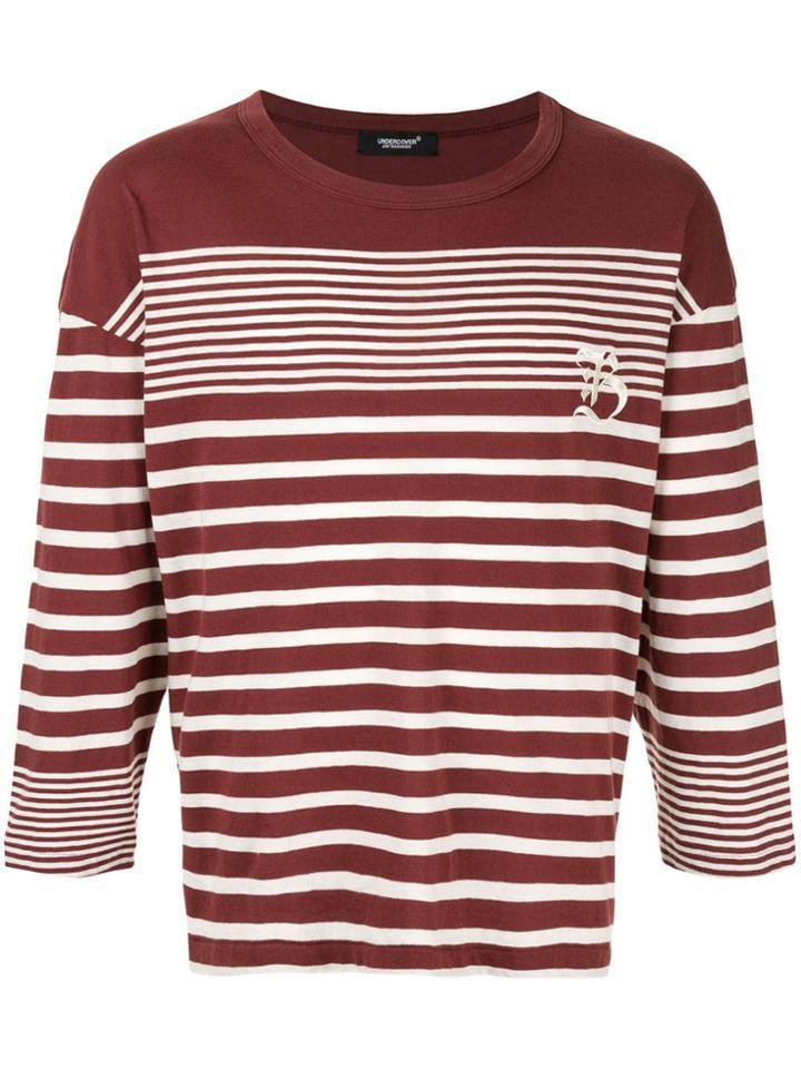 Undercover Striped Boxy Jersey Top - Brown