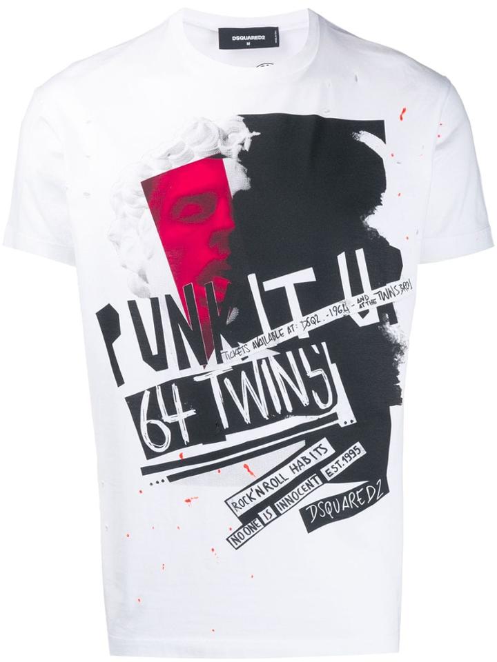 Dsquared2 Punk Print T-shirt - White