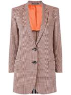 Ps Paul Smith Checked Single-breasted Blazer - Orange