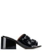 Marsèll Double Buckle Strap Mules - Black