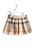 Burberry Kids House Check Skirt, Girl's, Size: 12 Yrs, Nude/neutrals