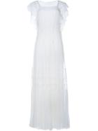 Alberta Ferretti Short Sleeve Silk Dress