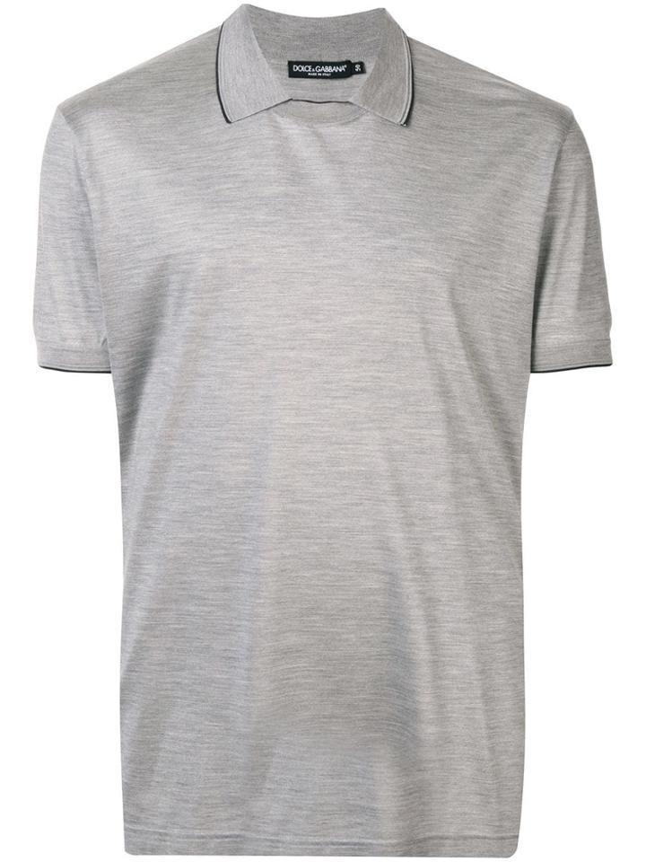 Dolce & Gabbana Collar Short-sleeve T-shirt - Grey
