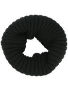 Erika Cavallini Rib Knit Neck Warmer, Women's, Black, Acrylic/wool